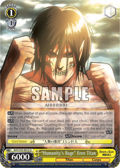 "Humanity's Rage" Eren Titan