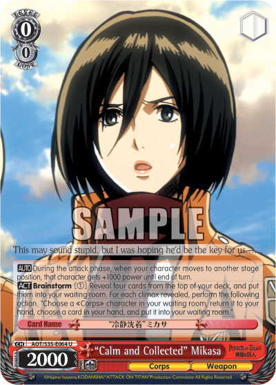 "Calm and Collected" Mikasa
