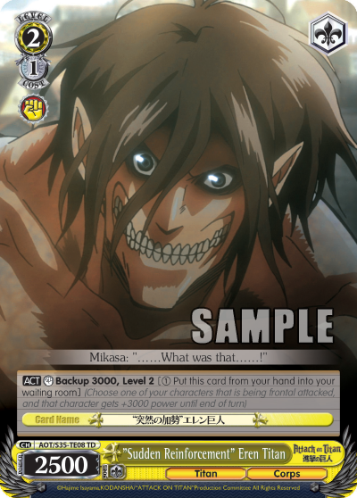 "Sudden Reinforcement" Eren Titan