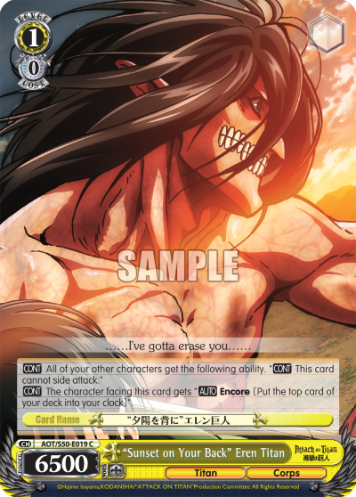 "Sunset on Your Back" Eren Titan