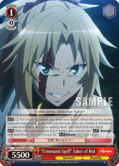 "Command Spell" Saber of Red