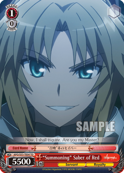 "Summoning" Saber of Red