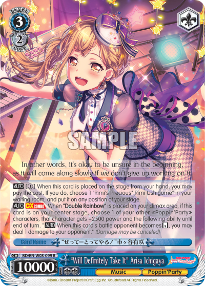 "Will Definitely Take It" Arisa Ichigaya BD/EN-W03-099