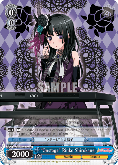 "Onstage" Rinko Shirokane BD/EN-W03-101