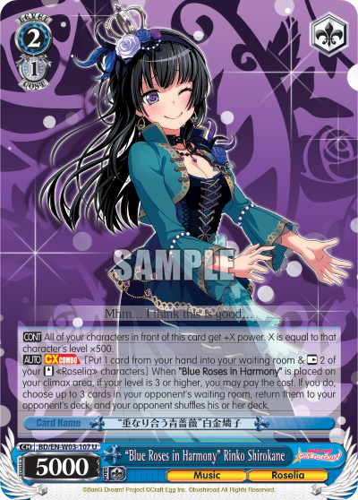 "Blue Roses in Harmony" Rinko Shirokane BD/EN-W03-107