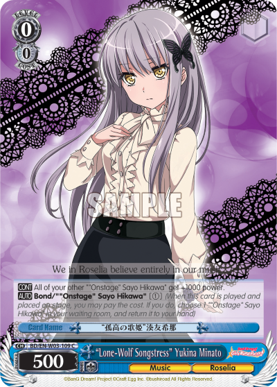 "Lone-Wolf Songstress" Yukina Minato BD/EN-W03-109