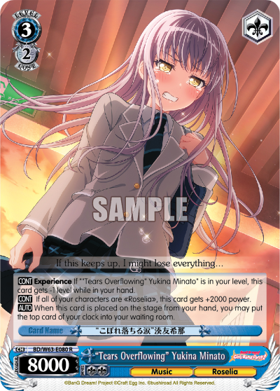 "Tears Overflowing" Yukina Minato BD/W63-E080