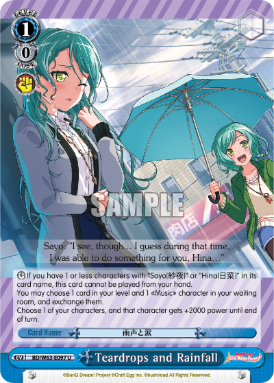Teardrops and Rainfall BD/W63-E097