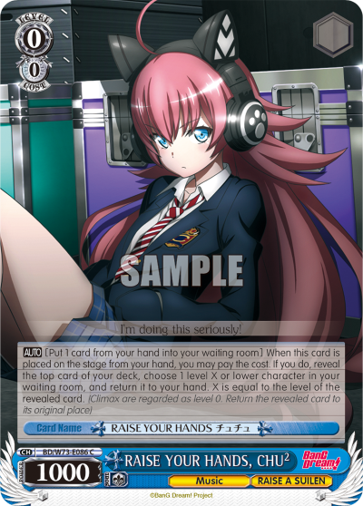 RAISE YOUR HANDS, CHU 2 BD/W73-E086