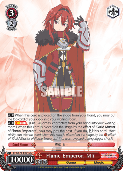 Flame Emperor, Mii