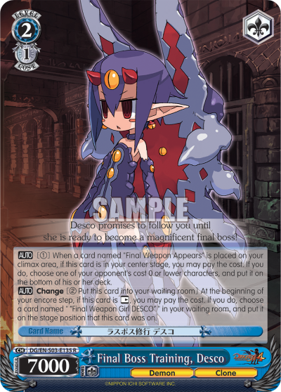 Final Boss Training, Desco DG/EN-S03-E135