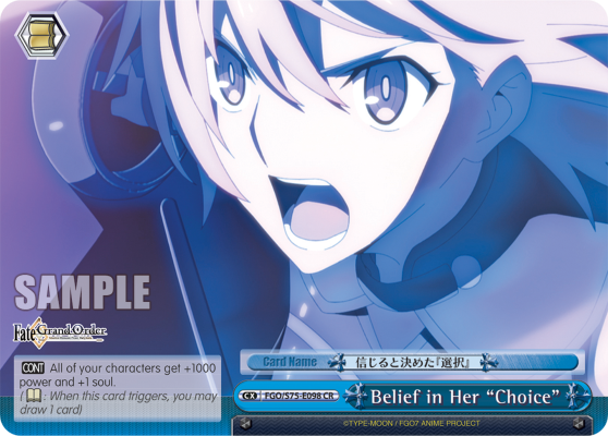 Belief in Her "Choice" FGO/S75-E098