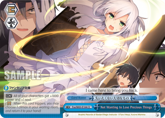 Not Wanting to Lose Precious Things Fra/W65-E104