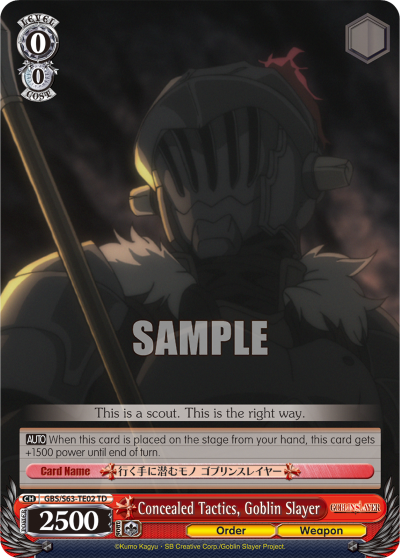 Concealed Tactics, Goblin Slayer