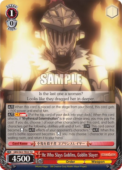 He Who Slays Goblins, Goblin Slayer
