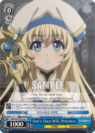 One's Own Will, Priestess