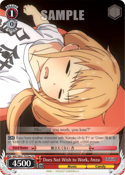 Does Not Wish to Work, Anzu