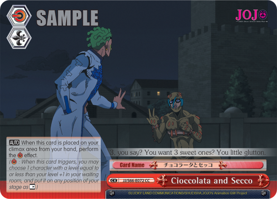 Cioccolata and Secco