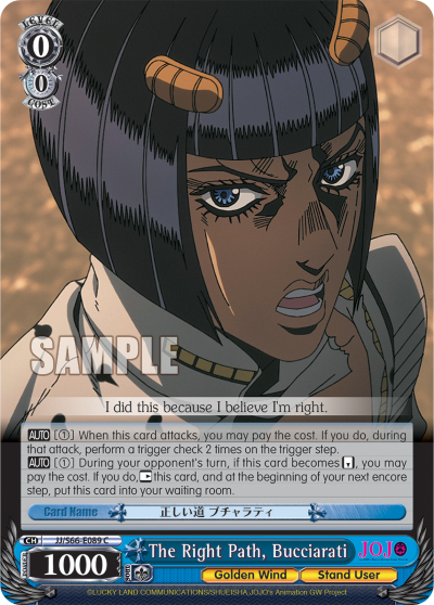 The Right Path, Bucciarati JJ/S66-E089