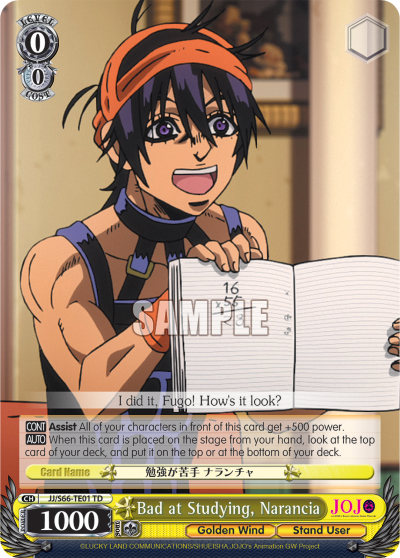 Bad at Studying, Narancia