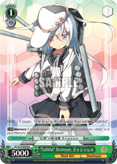 "Faithful" Destroyer, Верный