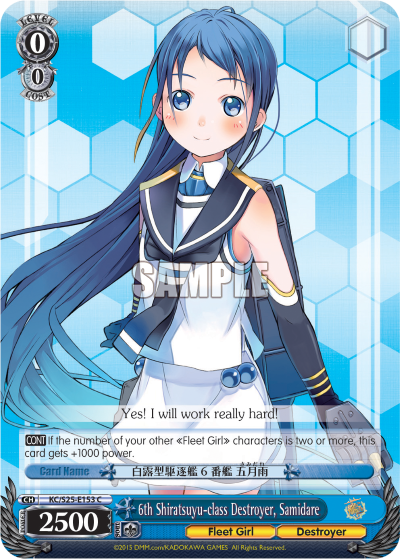 6th Shiratsuyu-class Destroyer, Samidare KC/S25-E153