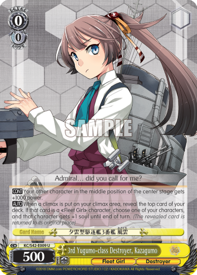 3rd Yugumo-class Destroyer, Kazagumo decoding=