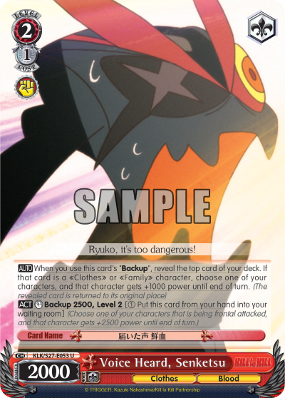 Voice Heard, Senketsu