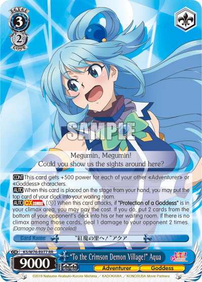 "To the Crimson Demon Village!" Aqua
