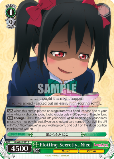 Plotting Secretly, Nico