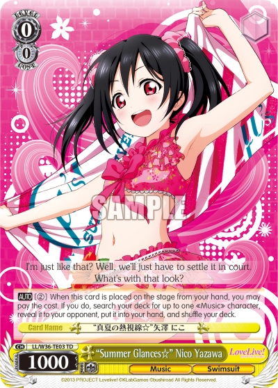 "Summer Glances☆" 
Nico Yazawa