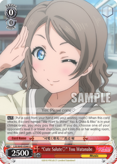 "Cute Salute?" You Watanabe