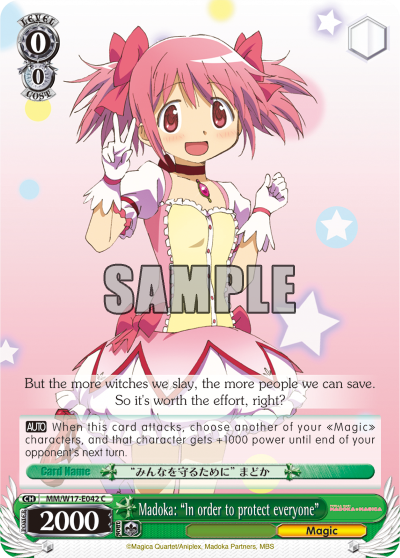 Madoka: "In order to protect everyone"