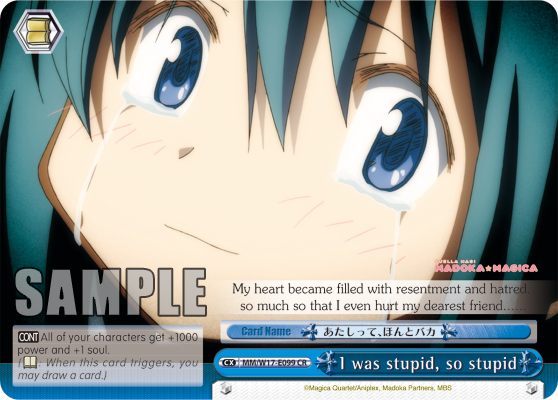 I was stupid, so stupid
