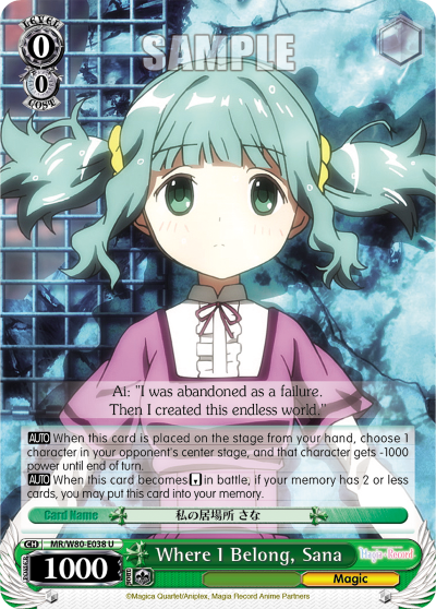 Where I Belong, Sana