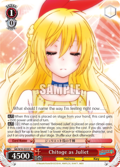 Chitoge as Juliet