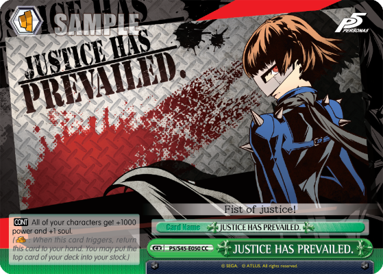 JUSTICE HAS PREVAILED.