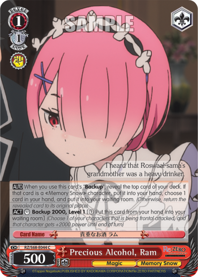 Precious Alcohol, Ram