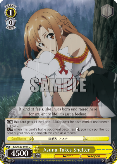 Asuna Takes Shelter