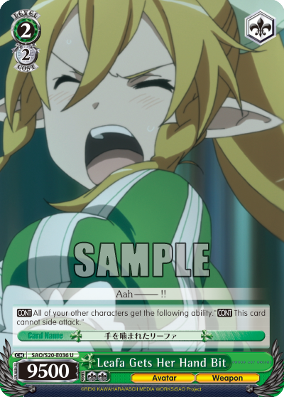 Leafa Gets Her Hand Bit
