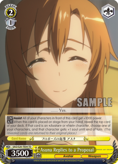 Asuna Replies to a Proposal
