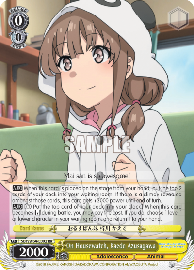 On Housewatch, Kaede Azusagawa