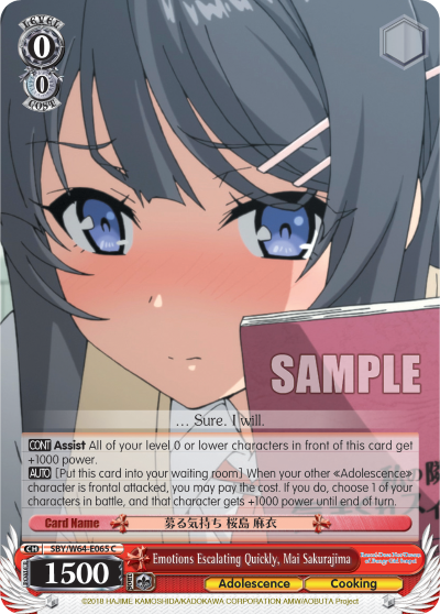 Emotions Escalating Quickly, Mai Sakurajima