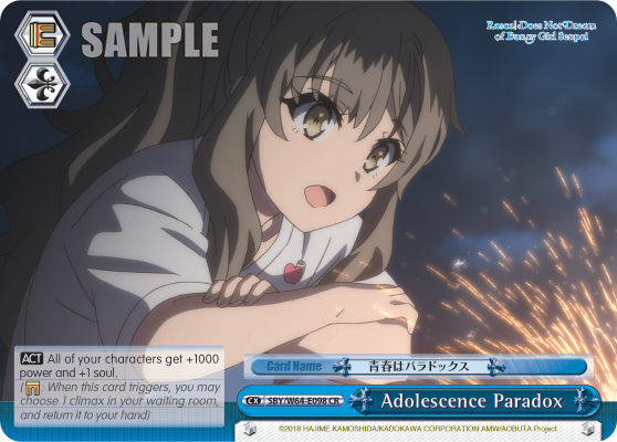 Adolescence Paradox SBY/W64-E098