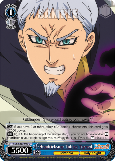 Hendrickson: Tables Turned SDS/SX03-096