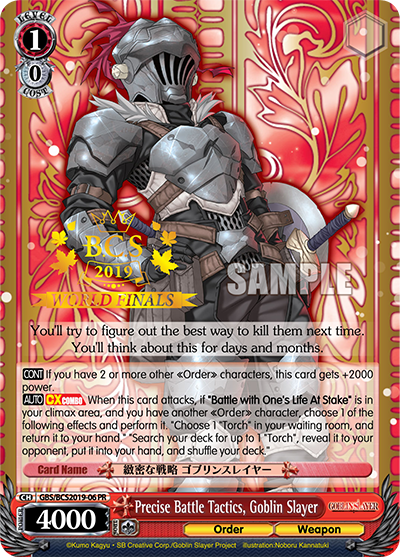Precise Battle Tactics, Goblin Slayer