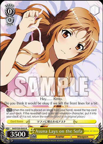 Asuna Lays on the Sofa