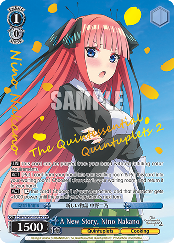 Quintessential Quintuplets TCG Booster Pack Vol. 2 - Indispensable Existence (ALL CARDS JAP) Preorder