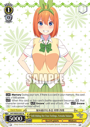 Still Hiding Her True Feelings, Yotsuba Nakano