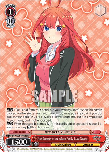 Fifth Daughter of the Nakano Family, Itsuki Nakano
